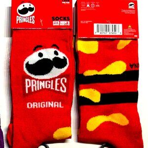 Men's Fashion Novelty Casual Fun PRINGLES Crew SOCKS Size 6-12